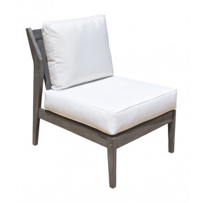 Poolside Armless Chair w/off-white cushion