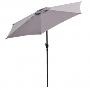 Panama Jack Grey 9 Ft Alum Patio Umbrella W/Crank