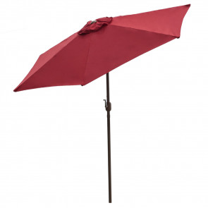 Panama Jack Red 9 Ft Alum Patio Umbrella W/Crank