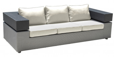 Onyx Sofa w/off-white cushion