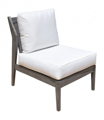 Poolside Armless Chair w/off-white cushion