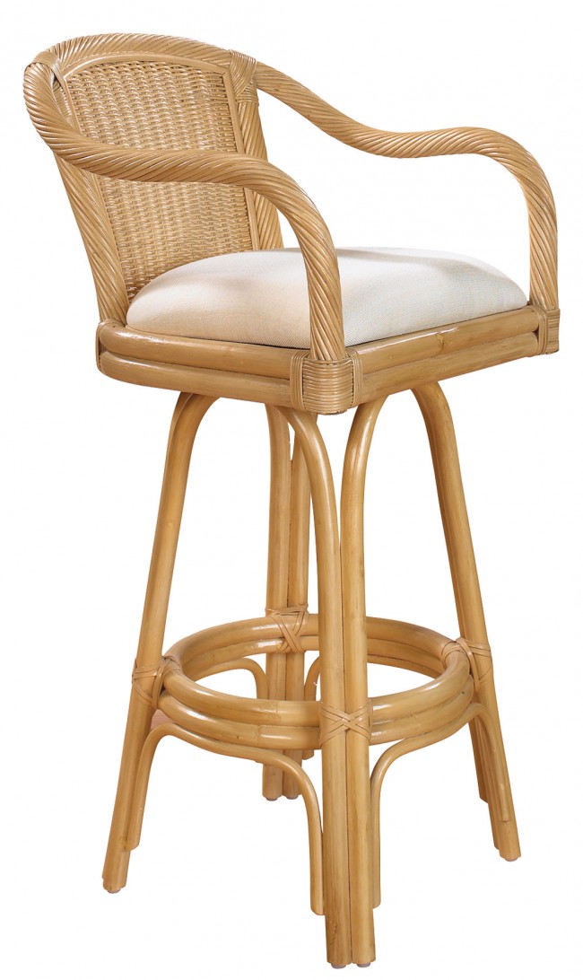 Rattan Bar Stool With Cushion Off 60, Dale Wicker Bar Stool With Cushion