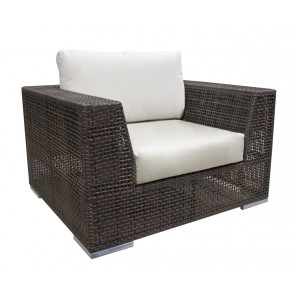Atlantis Patio Lounge Chair w/off-white cushion