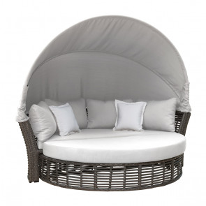 Graphite Canopy Daybed w/off-white cushion