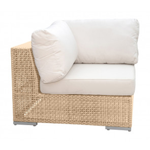 Austin Corner Chair w/off-white cushion