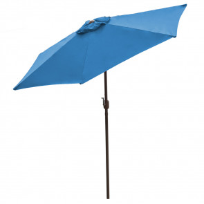 Panama Jack Blue 9 Ft Alum Patio Umbrella W/Crank